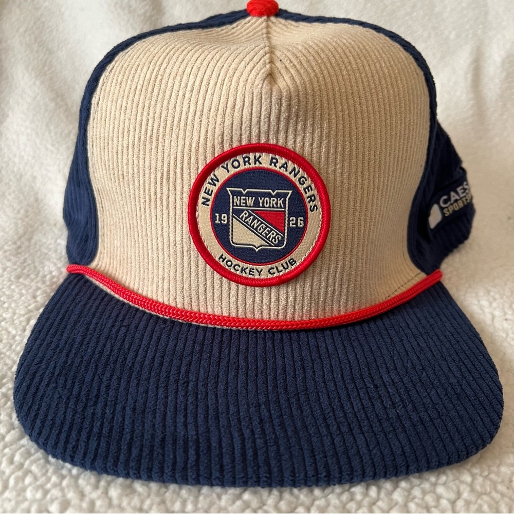 🏒 NY Rangers Corduroy Baseball Hat – NWOT 🏒